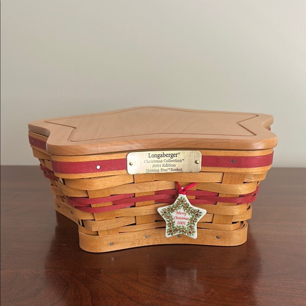 Longaberger Shining Star Christmas basket bundle 2001 Y2K